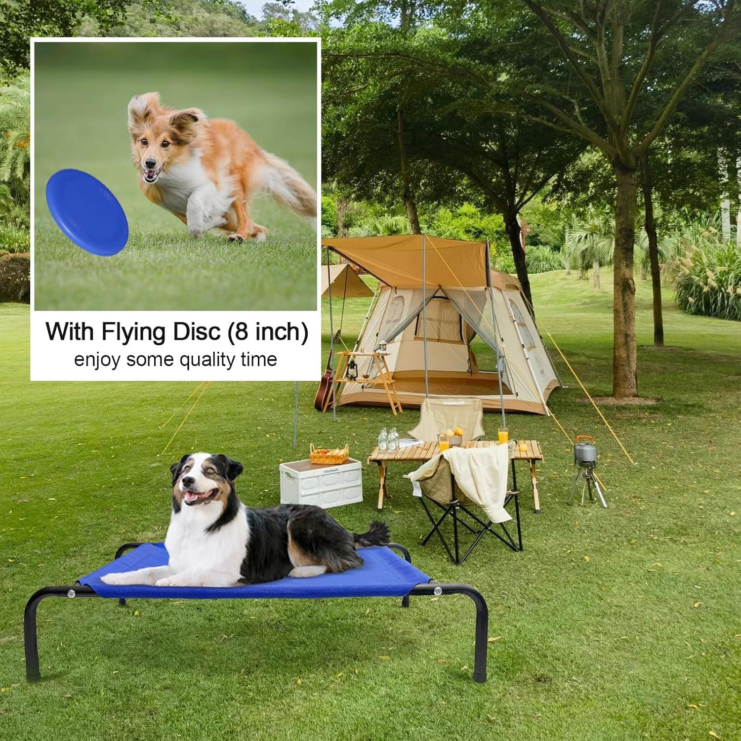 Tucker Murphy Pet™ Cooling Elevated Dog Bed, Portable Raised Pet Cot with Breathable Fabric and Alloy Steel Frame