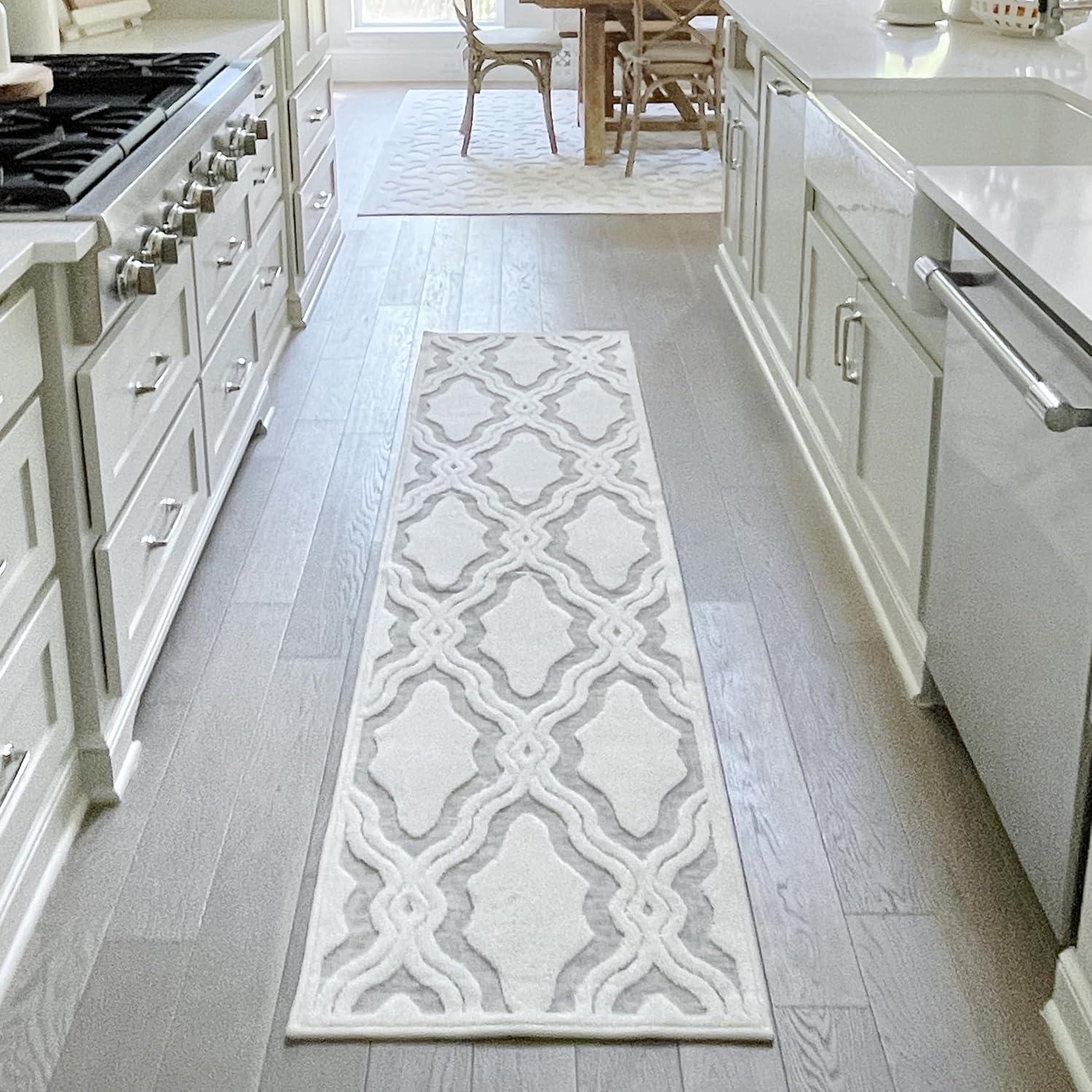 My Texas House Cotton Blossom Natural Gray High Low Indoor Outdoor Rug