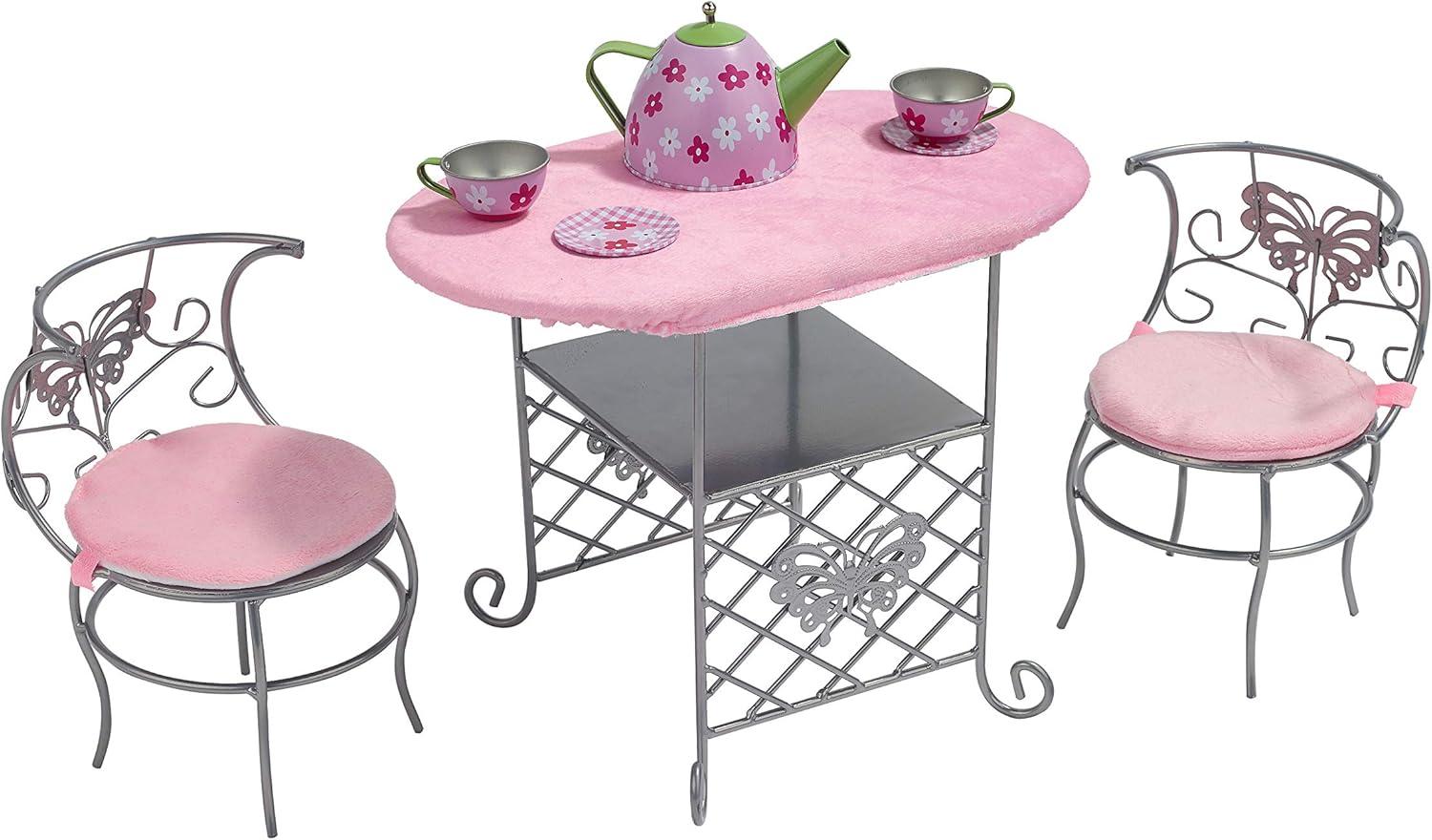 Badger Basket Tea Time Doll Table and Chair Set with Accessories