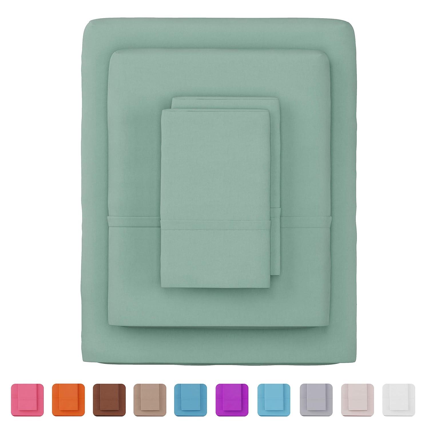 Lavish Home Series 1200 Brushed Microfiber Sheet Set - Wrinkle, Stain & Fade Resistant Bed Linens & Pillowcases