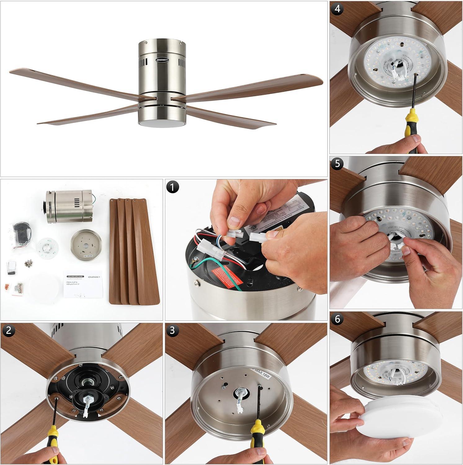 Jonathan Y Theo 52'' Ceiling Fan with LED Lights