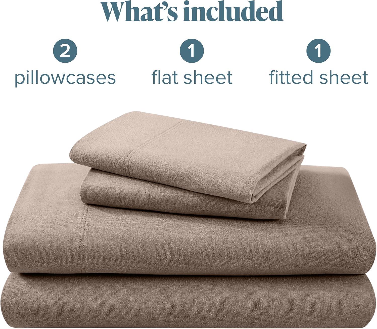 Cotton Flannel Sheet Set by Bare Home