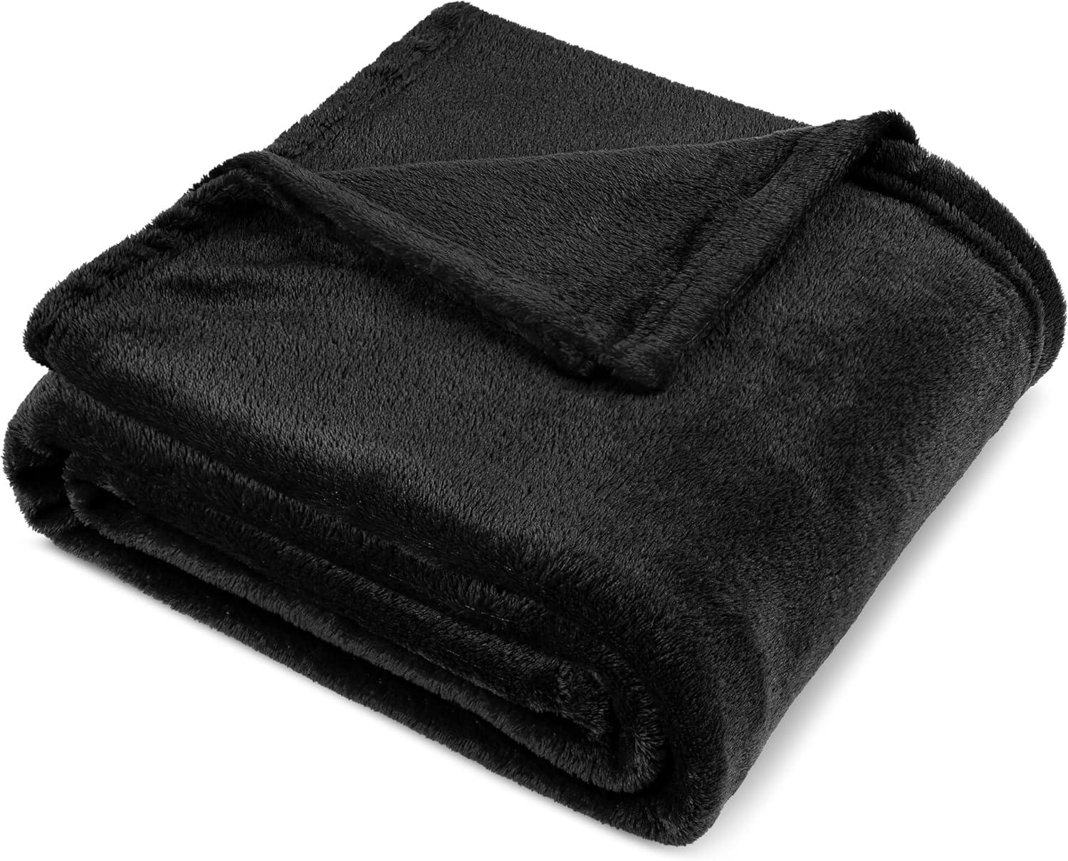 PAVILIA Luxury Fleece Blanket Throw for Bed, Soft Lightweight Plush Flannel Blanket for Sofa Couch