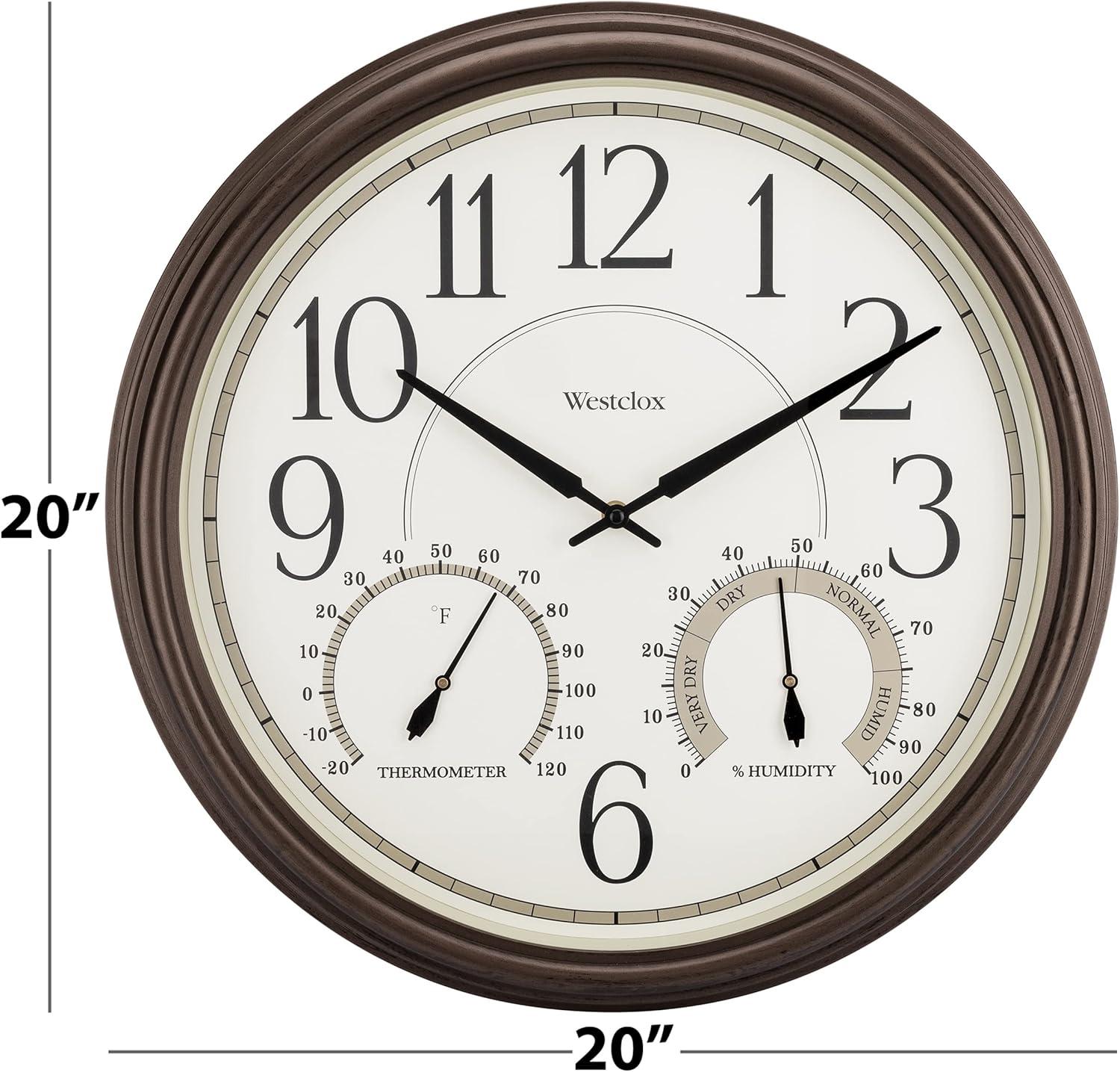 Westclox Clocks 20” Indoor/Outdoor Wall Clock