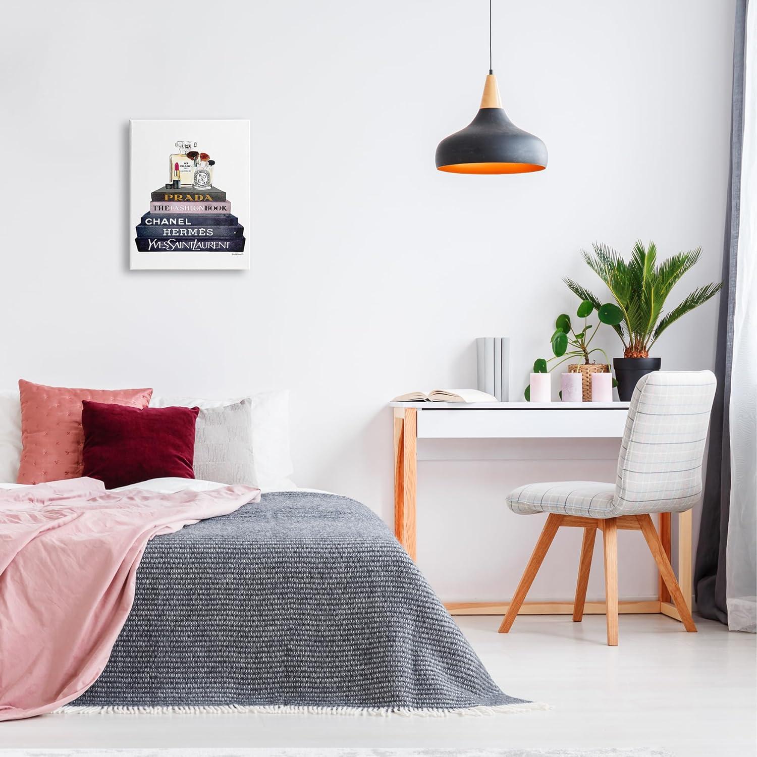 Stupell Industries Glam Fashion Book Set With Makeup Canvas Wall Art