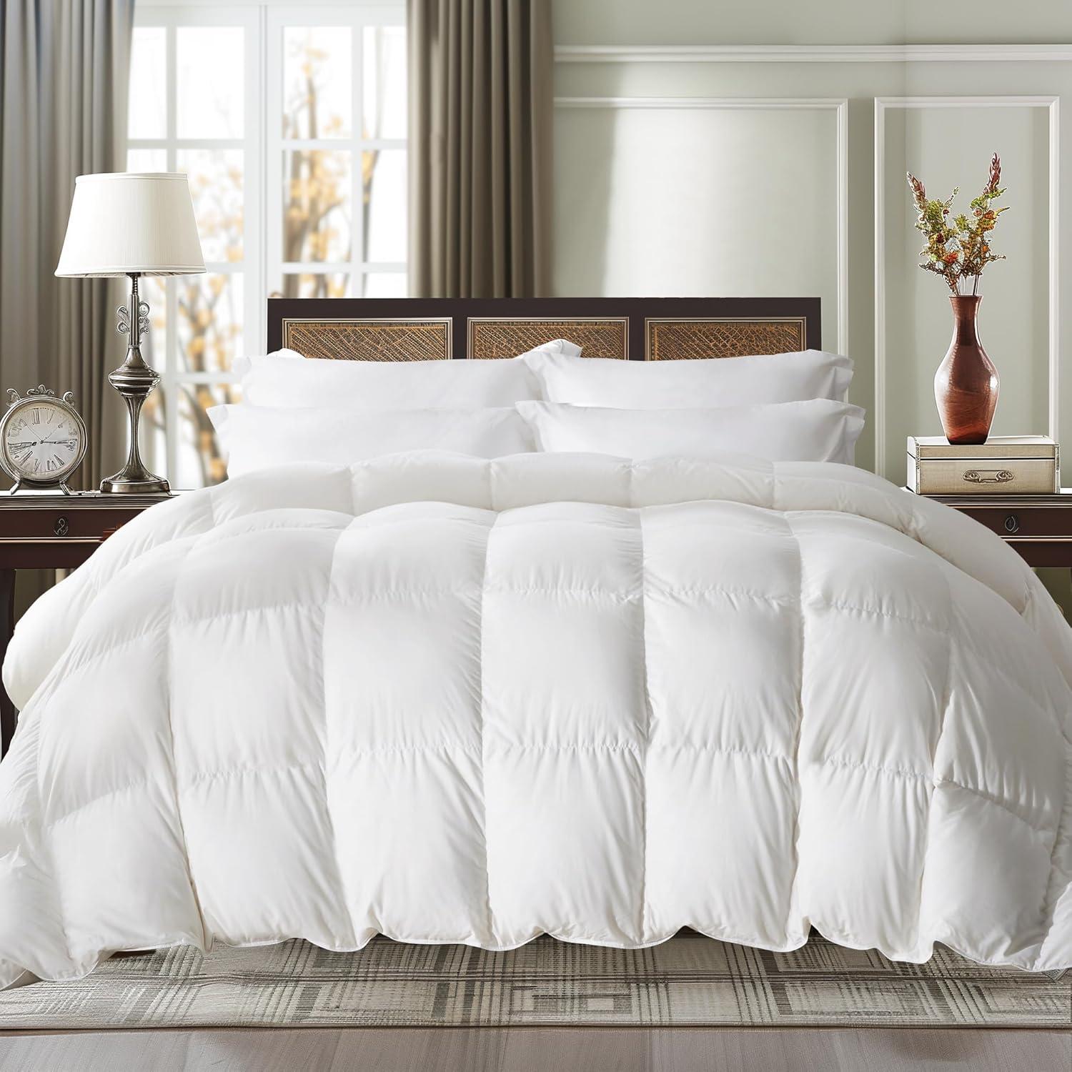 Peace Nest 600 Fill Power Goose Down and Feather All Season Comforter Duvet Insert