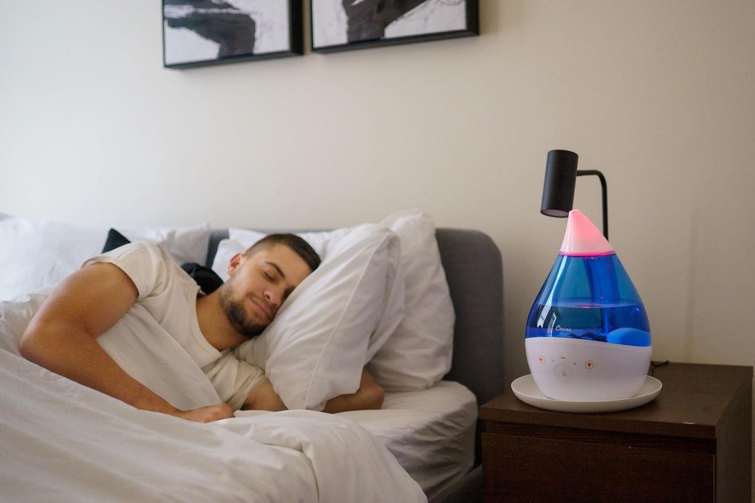 Crane USA Drop 2.0 , 4-in-1 Cool-Mist Humidifier with Aroma Tray & Sound Machine