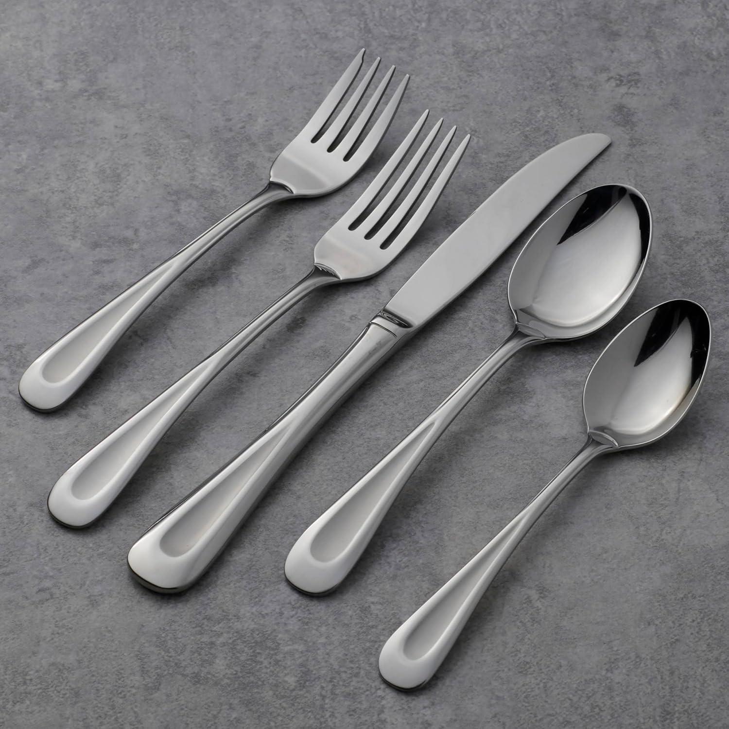 Satin Sand Dune 20-Piece Stainless Steel Flatware Set