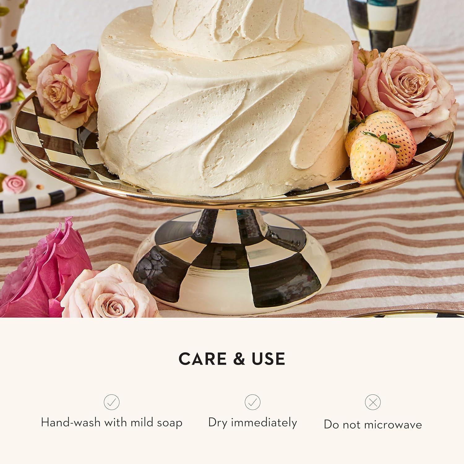 MacKenzie-Childs Courtly Check® Pedestal Platter