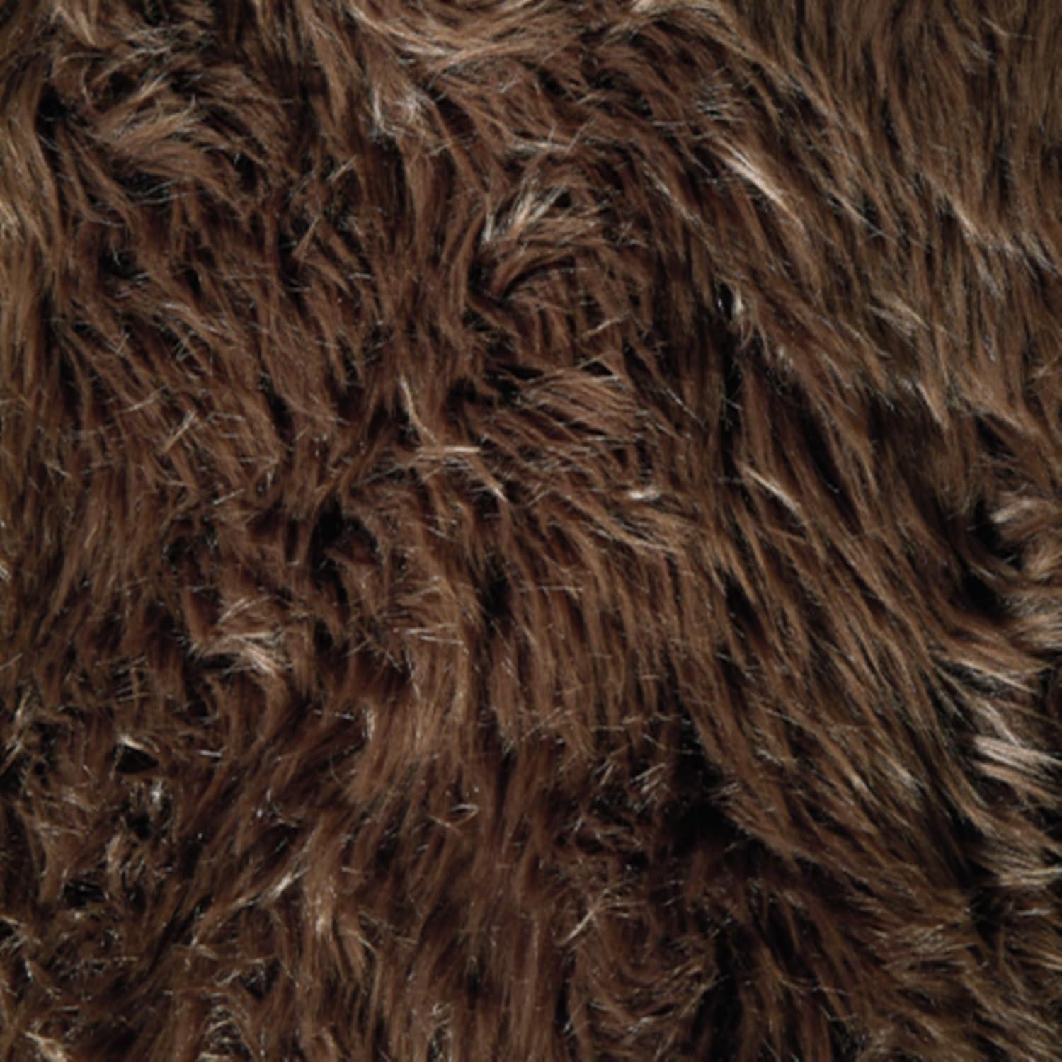 Luxurious Dark Brown Reversible Faux Fur Throw Blanket