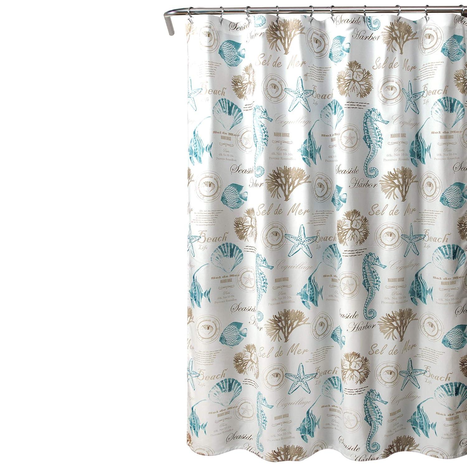 Lush Decor Harbor Life Shower Curtain