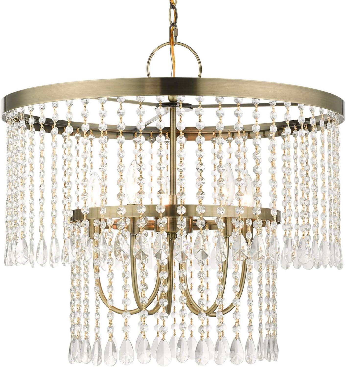 Livex Lighting Elizabeth 5 - Light Pendant in  Antique Brass