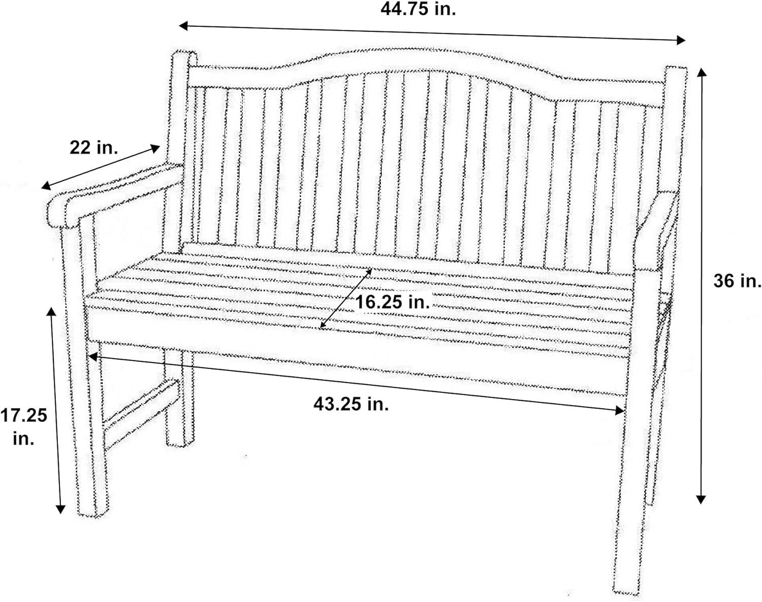 Eggshell White Cedar Wood Outdoor Garden Bench