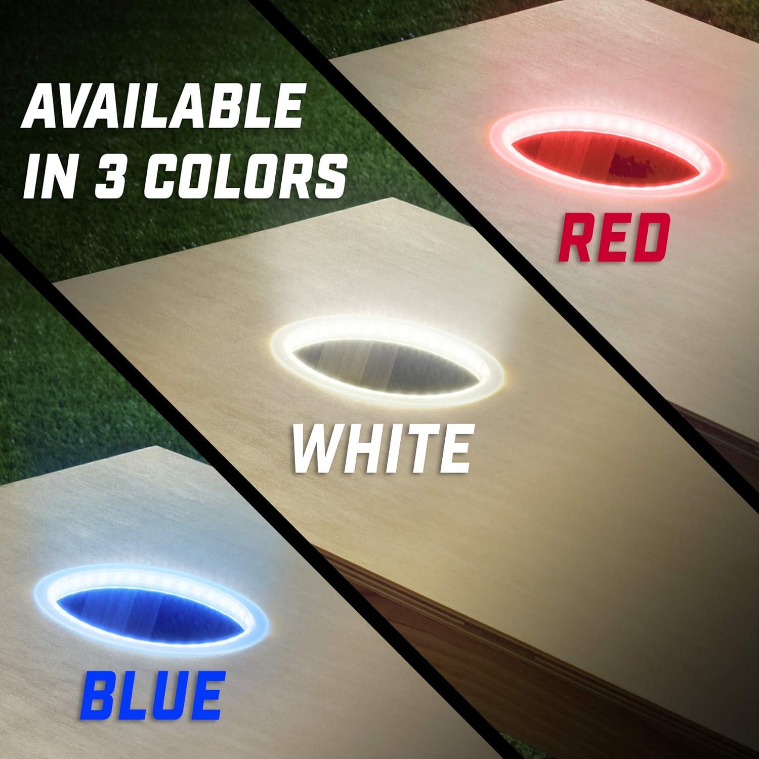 Universal Snap-On LED Cornhole Light Rings Set