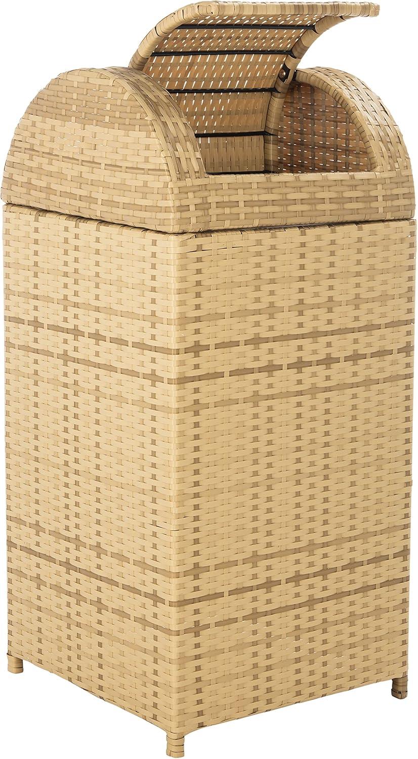 Serapis Outdoor Trash Can - Natural - Safavieh
