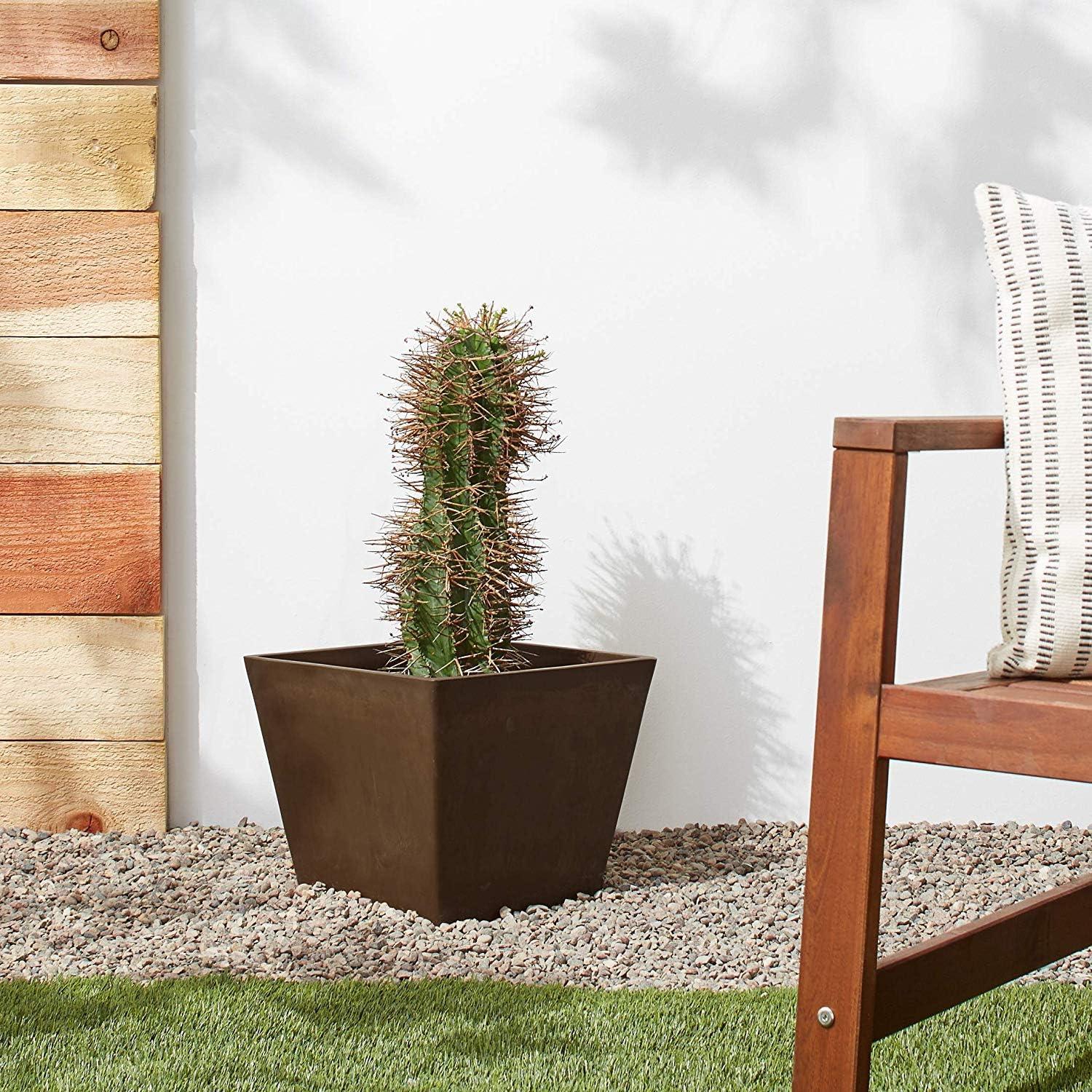 Modern Square Eco-Friendly Planter - 12" Rust & Weather Resistant