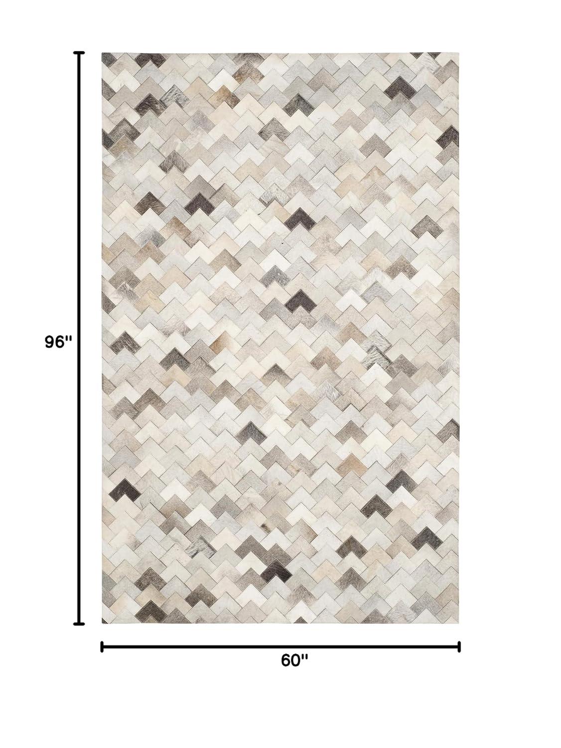 Studio Leather STL183 Hand Woven Area Rug - Grey - 5'x8' - Safavieh.