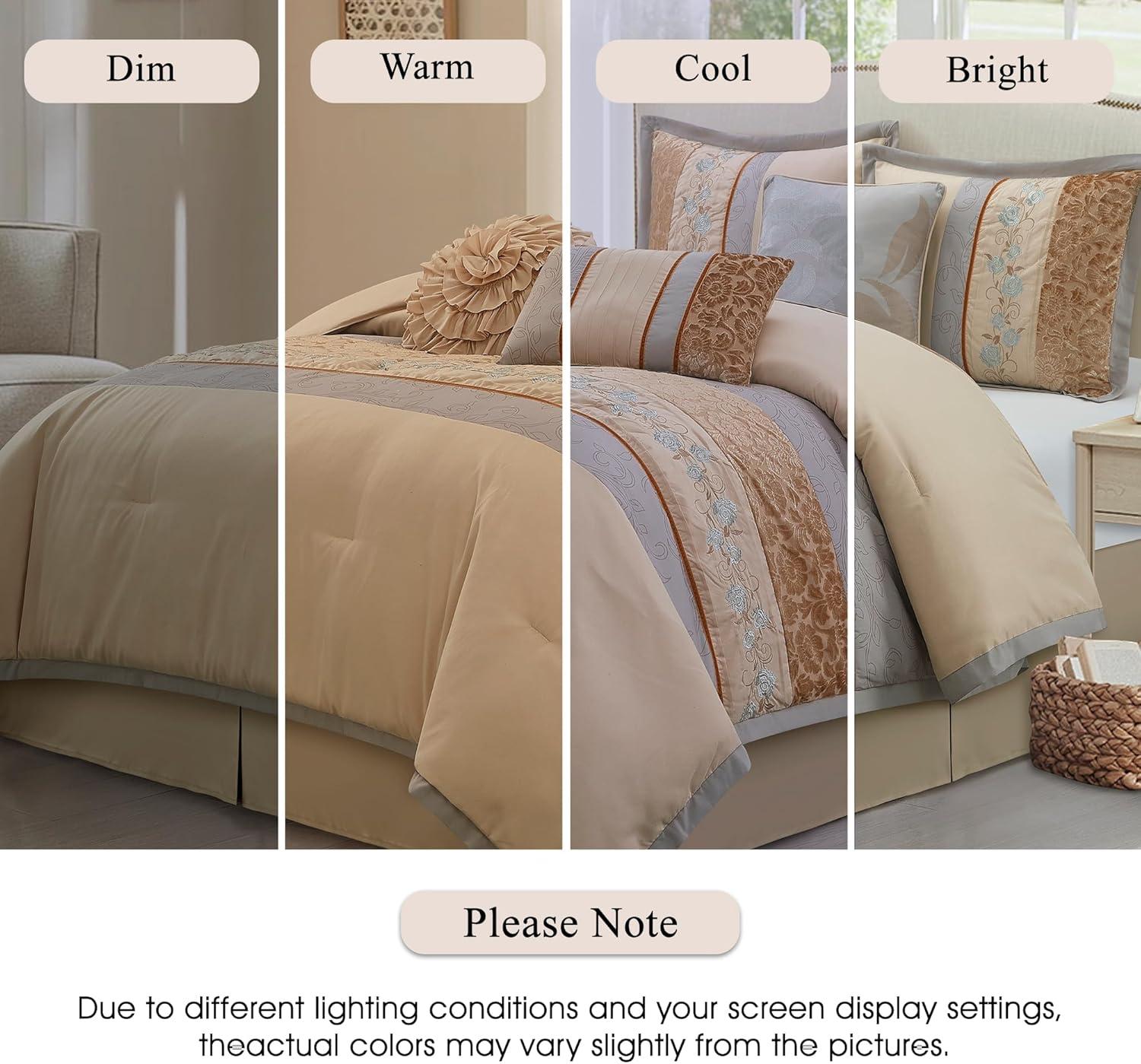 Nanshing America, Inc Riley 7 Piece Glam Comforter Set