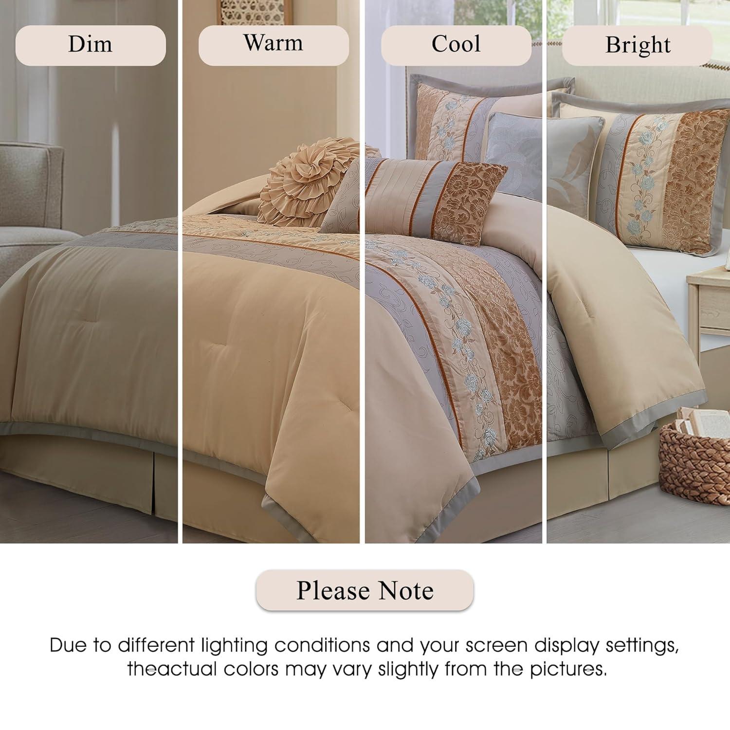 Nanshing America, Inc Riley 7 Piece Glam Comforter Set