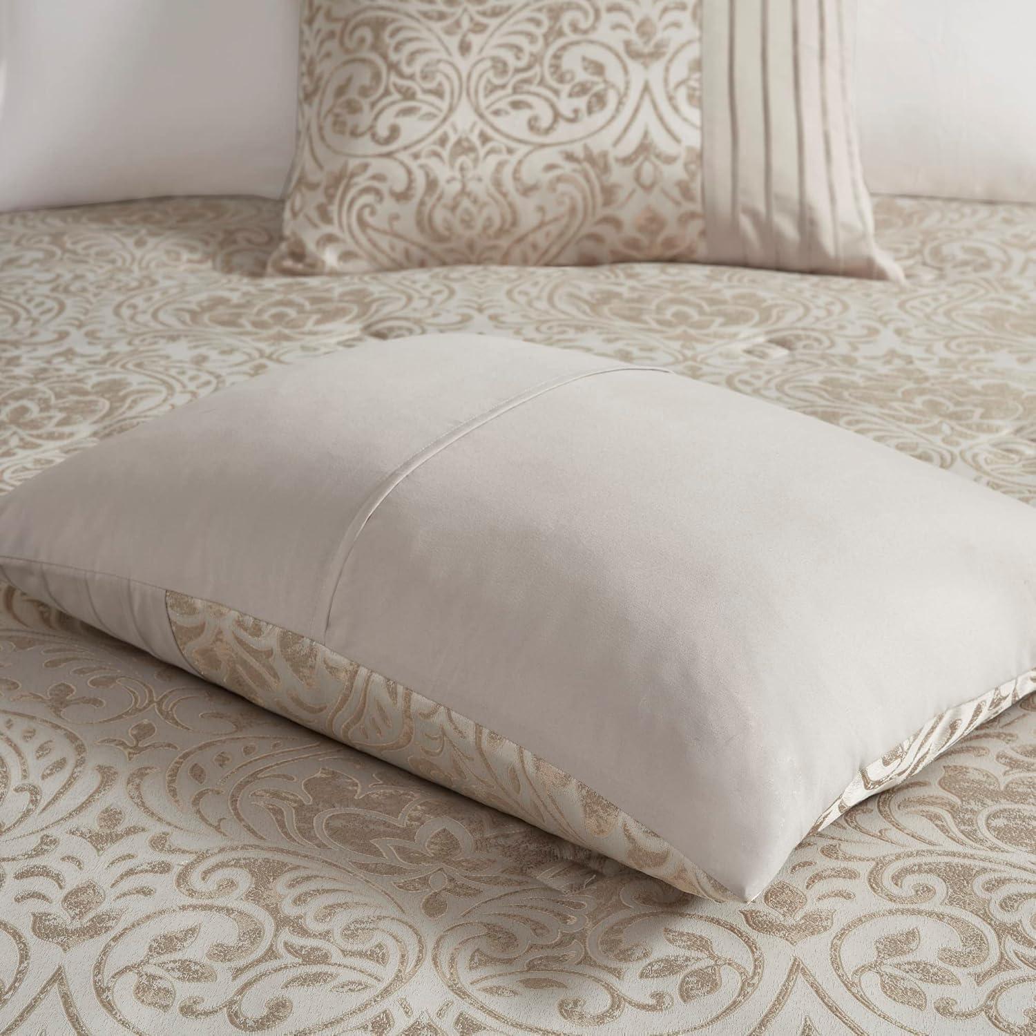 Madison Park Emilia 12 Piece Jacquard Comforter Set with Bed Sheets