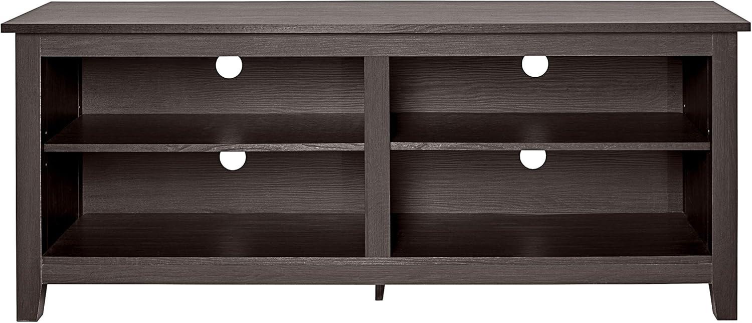 Espresso 58'' Freestanding MDF TV Stand with Adjustable Shelves