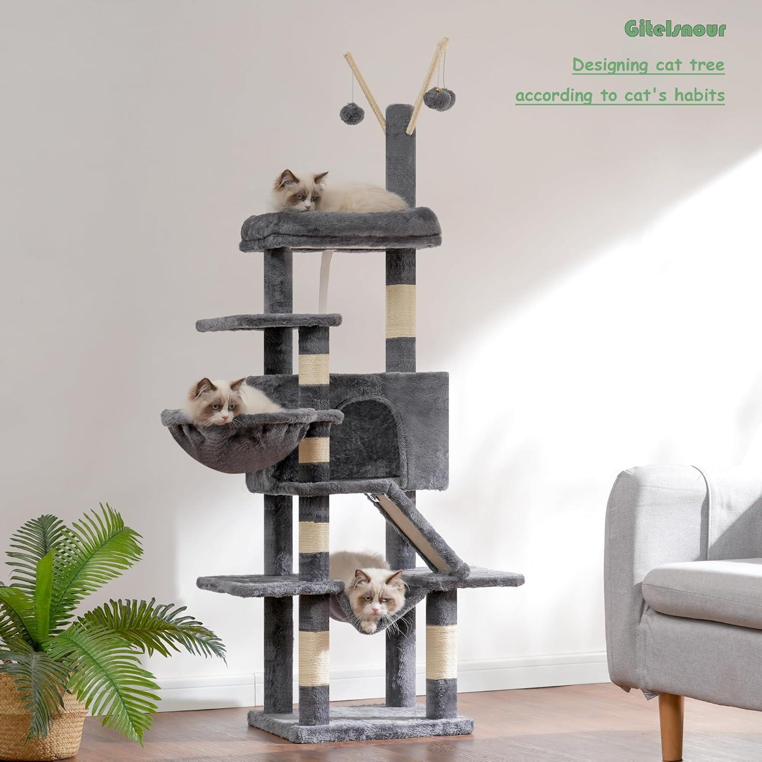 Archie & Oscar™ Indoor Cat Tower with Sisal Scratching Post