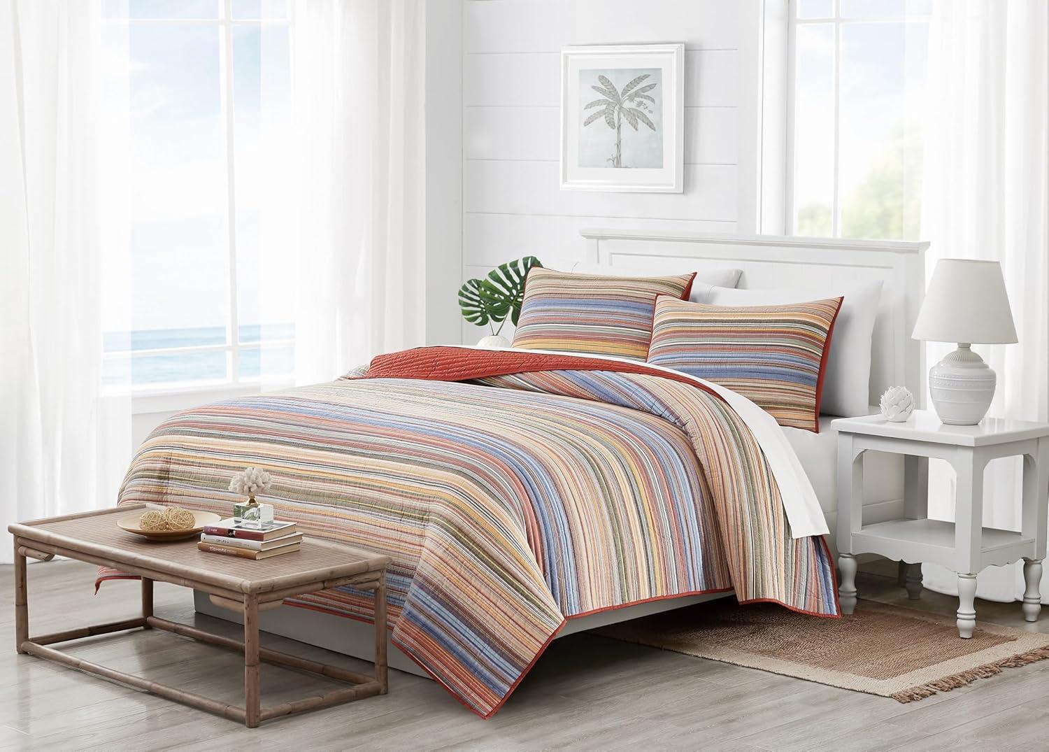 Oceanfront Resort Naples Yarn Dye Stripe Quilt Set