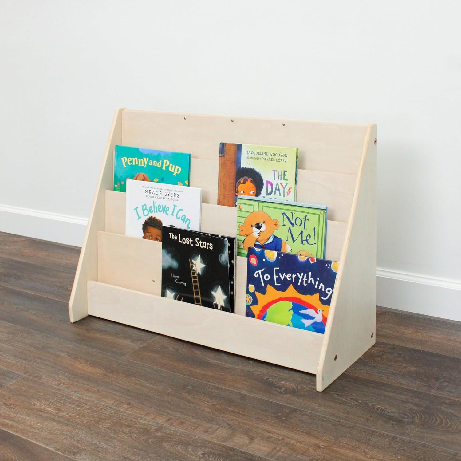 Birch 4-Shelf Scratch Resistant Kids Book Display