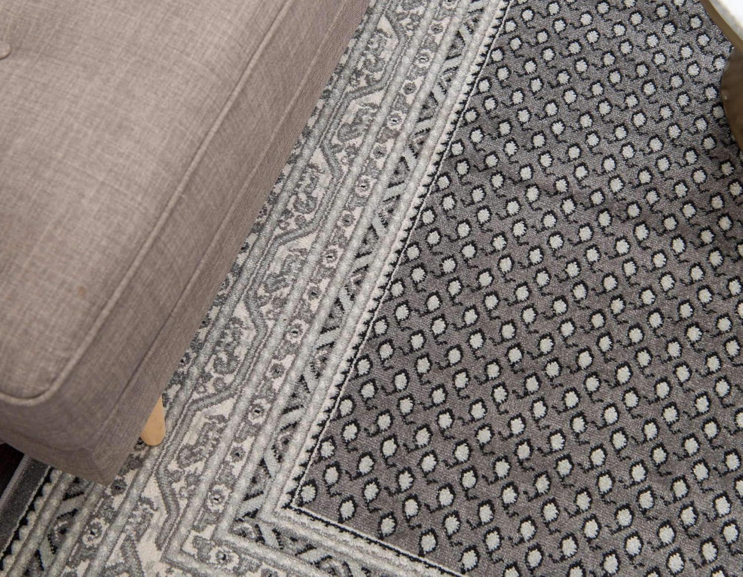 Unique Loom Williamsburg Collection Area Rug - Allover (7' 10" x 10' Rectangle Gray/Black)