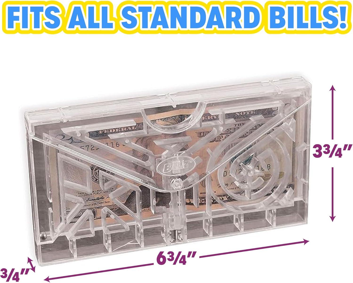 BILZ Money Puzzle E-Lope - Brain Teasing Maze for Cash or Tickets - Fun Way to Give Gifts - Reusable Puzzle for Kids, Adults and All Ages