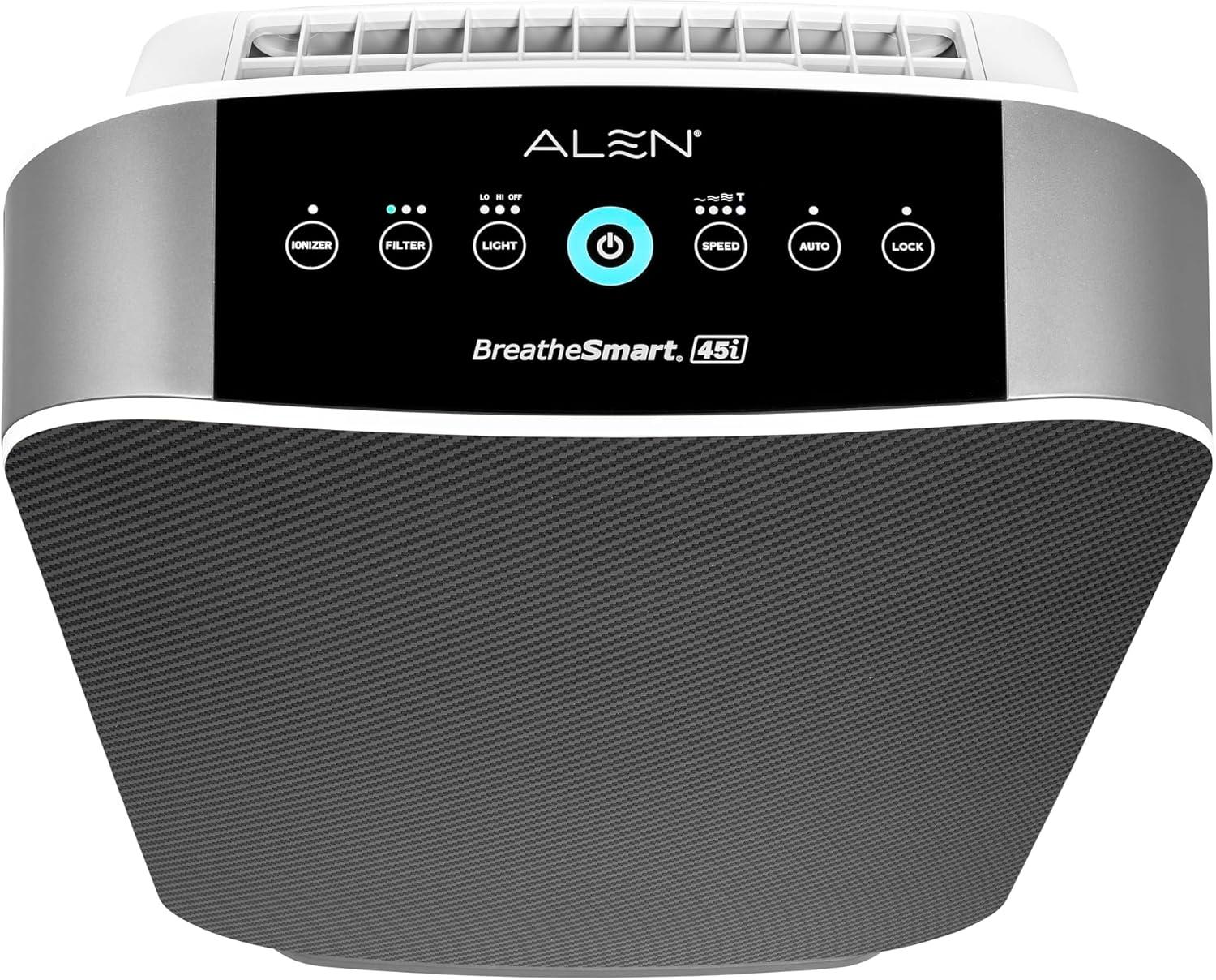 Alen BreatheSmart 45i 800 SqFt Air Purifier with Pure HEPA Filter - Graphite