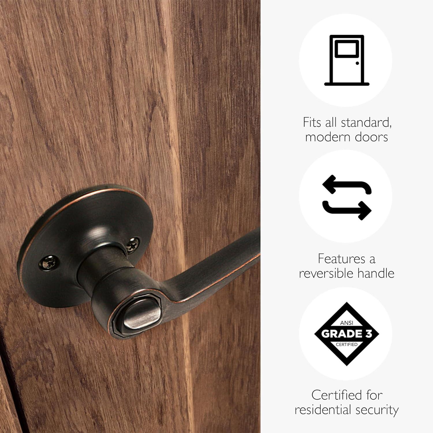 Scroll Privacy Bed/Bath Door Lever