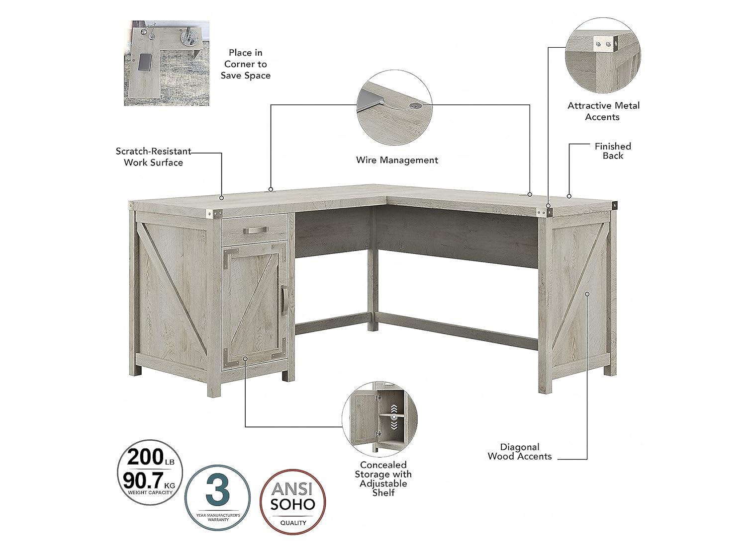 Egils Cottage Grove L-Shaped Desk
