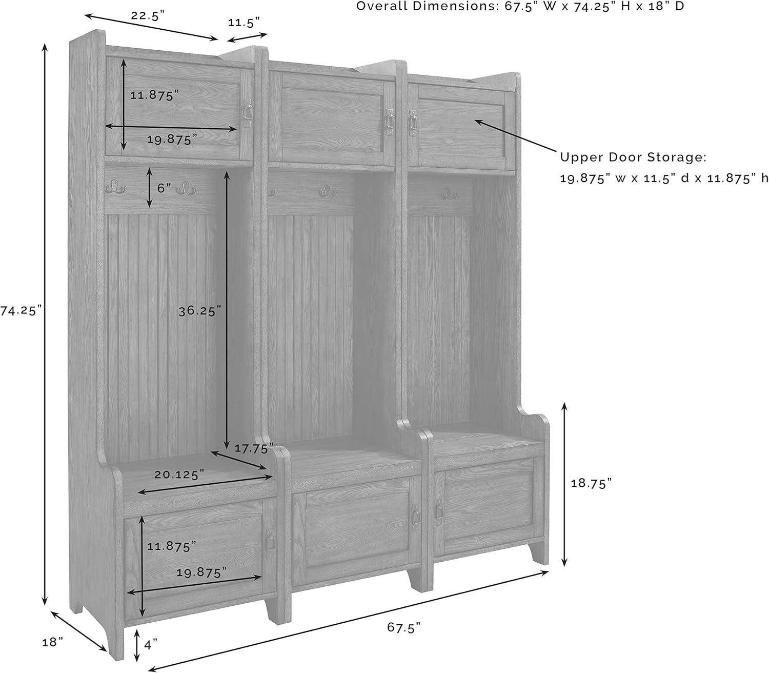 Fremont 3 Pc Entryway Kit - Three Towers In Distressed White