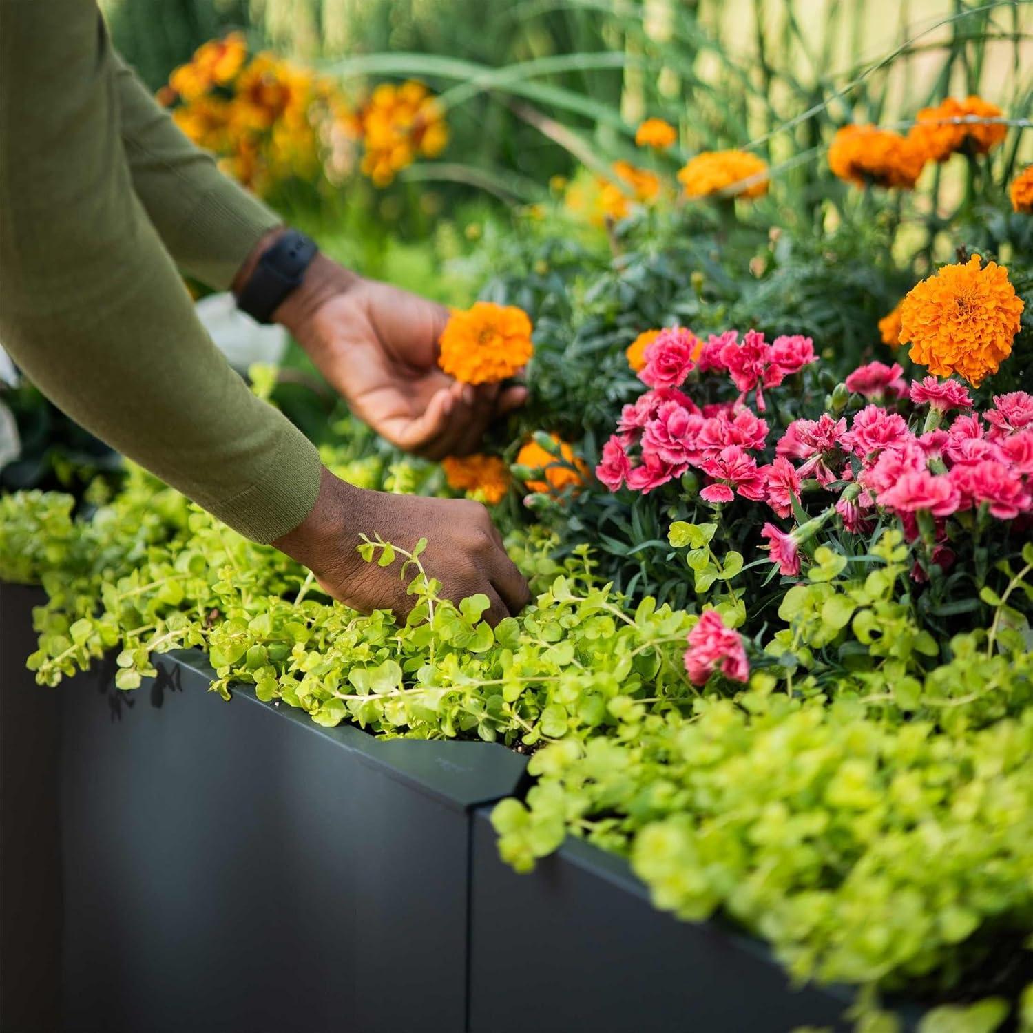 Vego Garden Metal Outdoor L Shape Planter Box