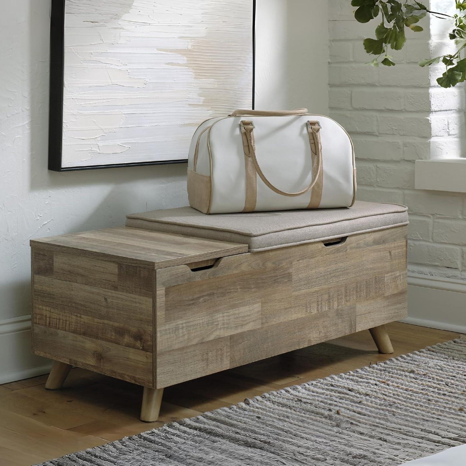 Loon Peak® Kadira Polyester Upholstered Storage Bench