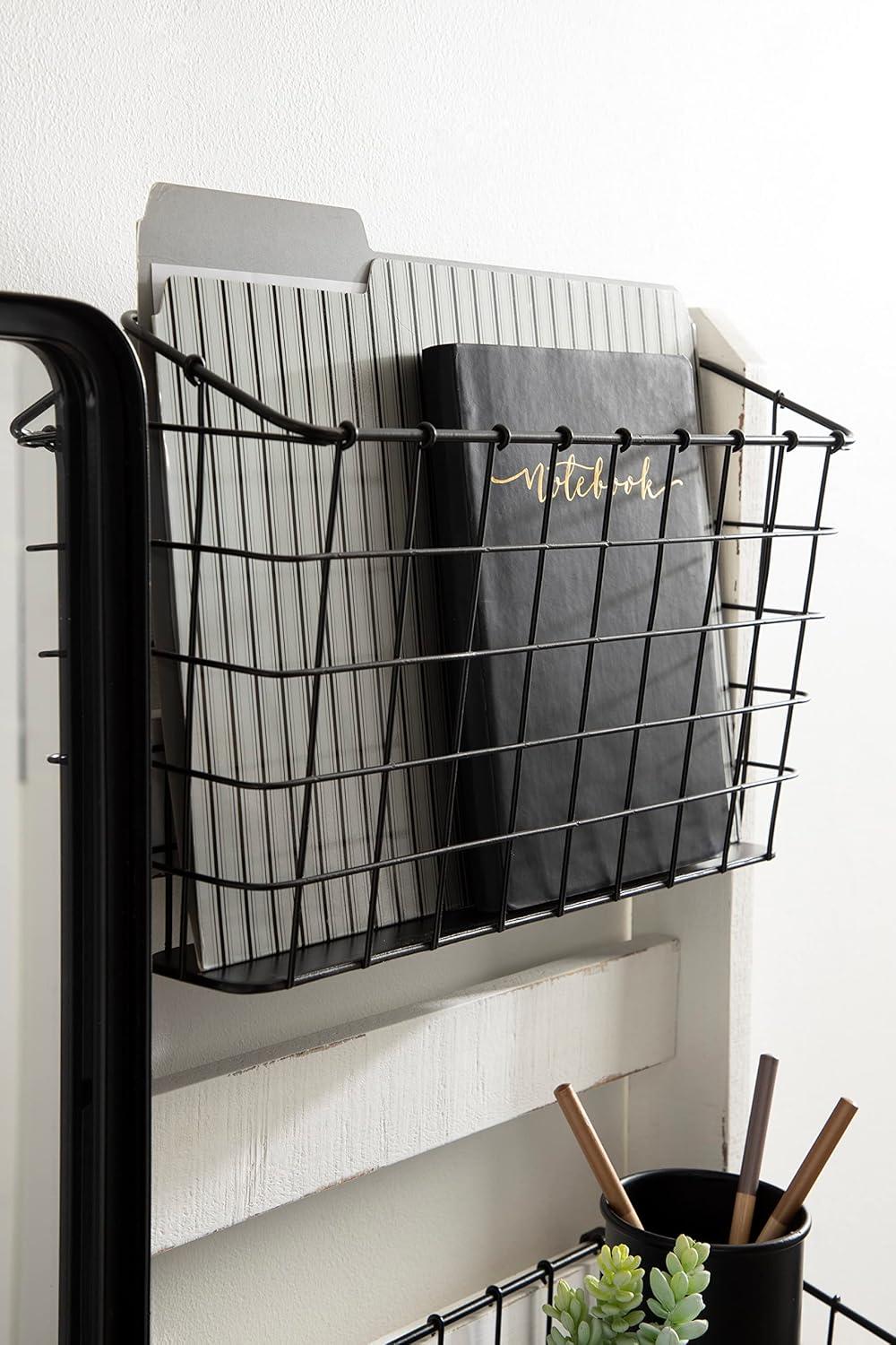 Tanner Metal Wall Organizer with Key Hooks