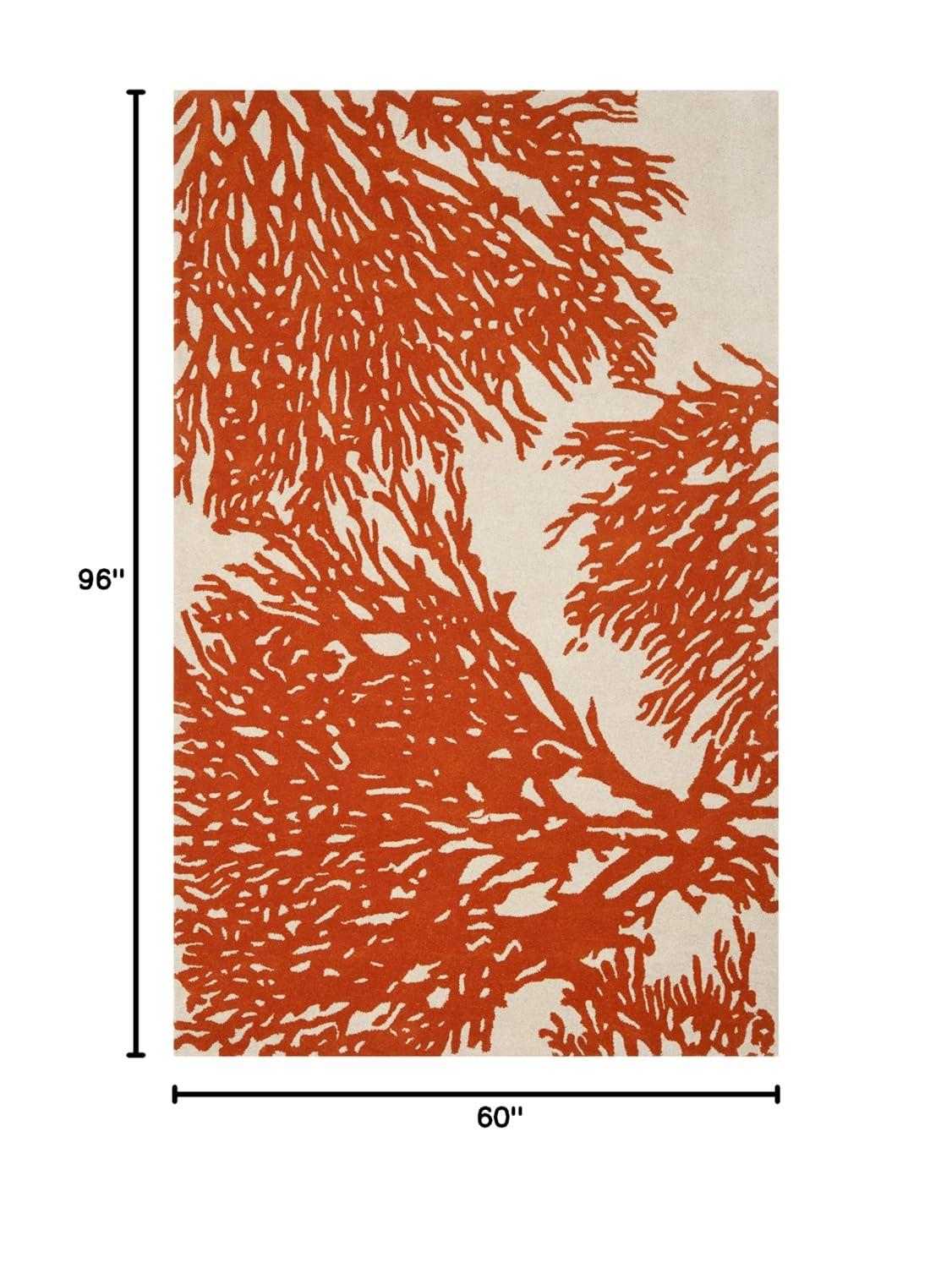 Bella BEL115 Hand Tufted Area Rug - Beige/Terracotta - 5'x8' - Safavieh.