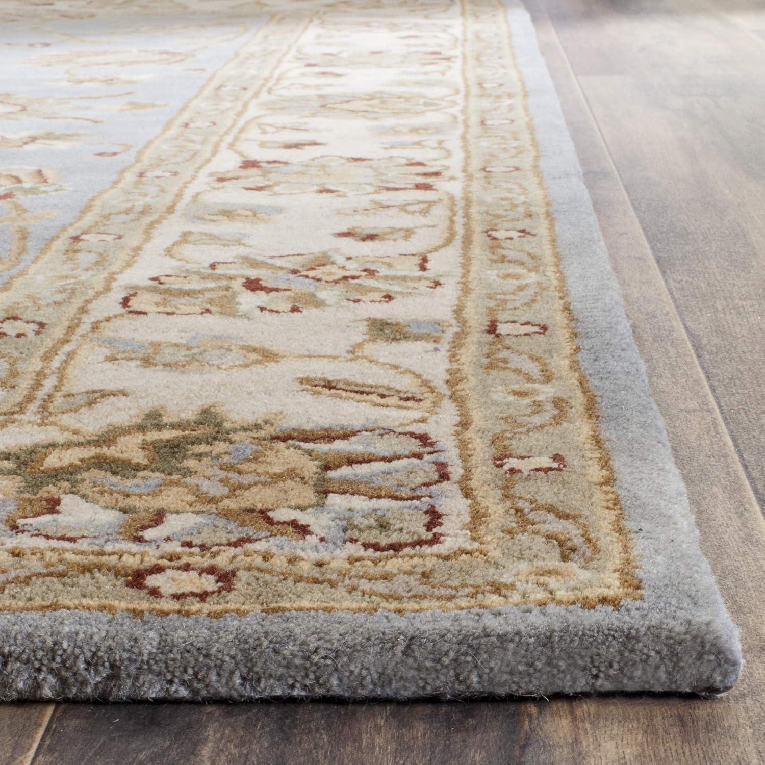 SAFAVIEH Royalty Wenona Traditional Wool Area Rug, Blue/Beige, 10' x 14'