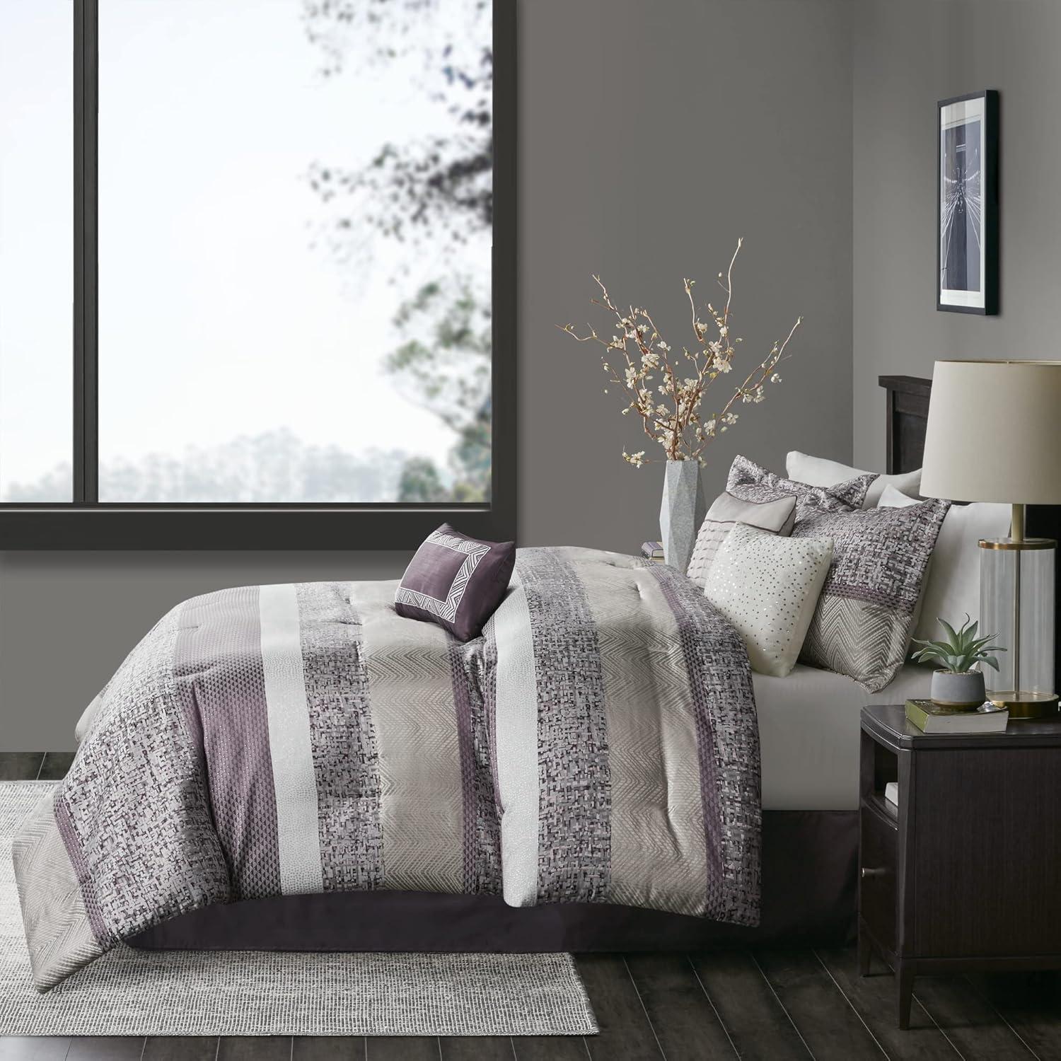 Rhapsody 7 Piece Jacquard Comforter Set