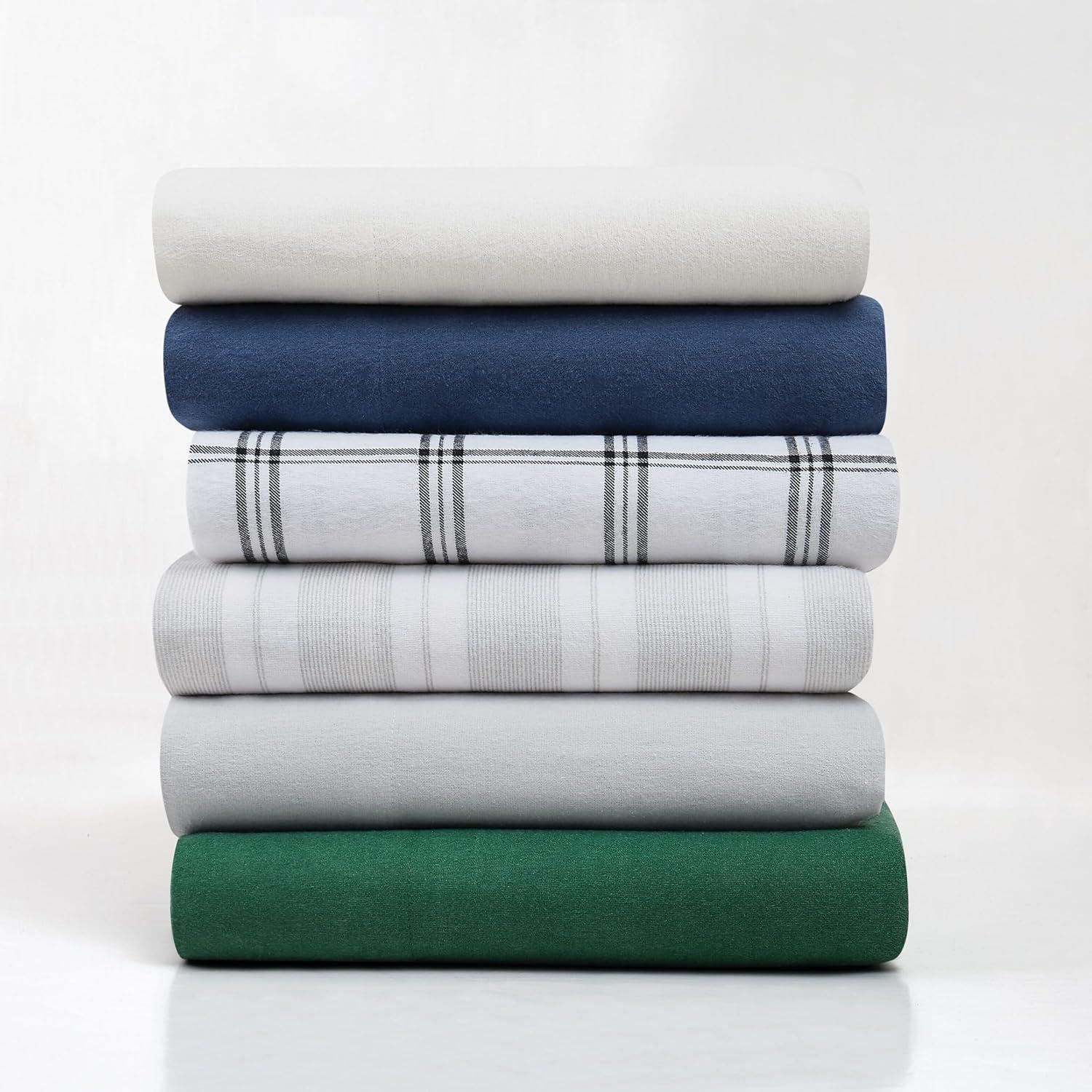 Truly Soft Traditional Cozy 100% Cotton Standard Plaid Sheet Set
