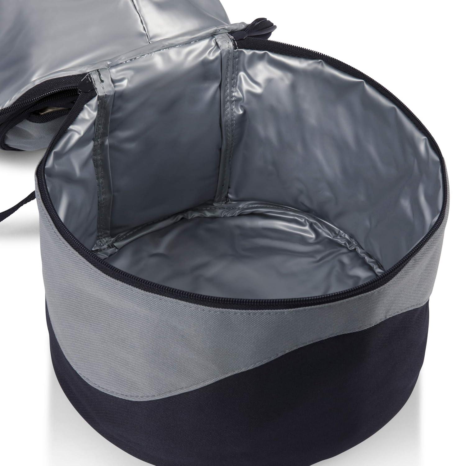 10 in.Caliente Round Portable Cooler/Charcoal Grill in Black