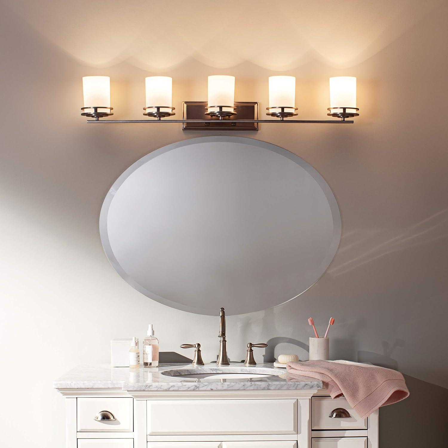 Hendrik 43" Brushed Nickel 5-Light Bathroom Vanity Light