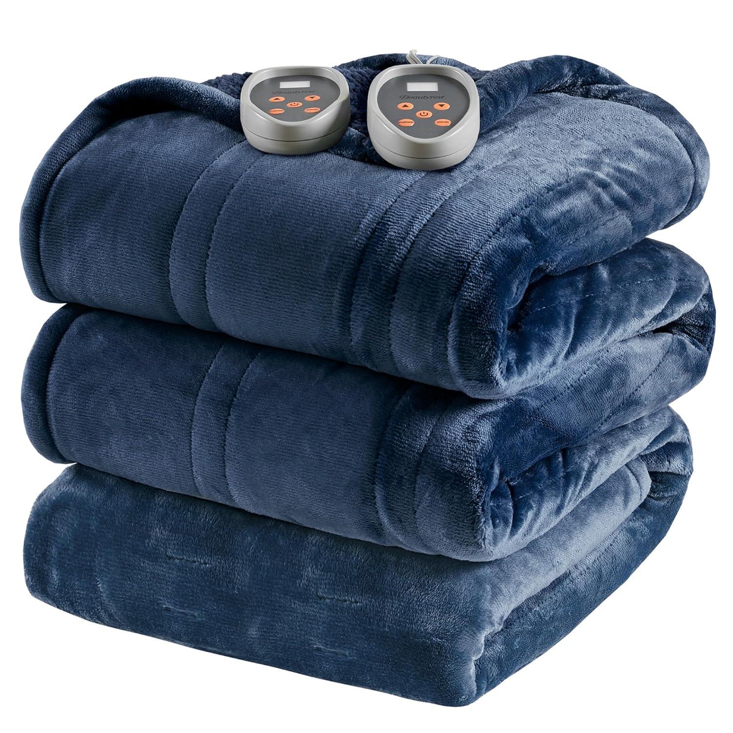 Beautyrest Beautyrest Heated Oversized Microlight to Berber Blanket
