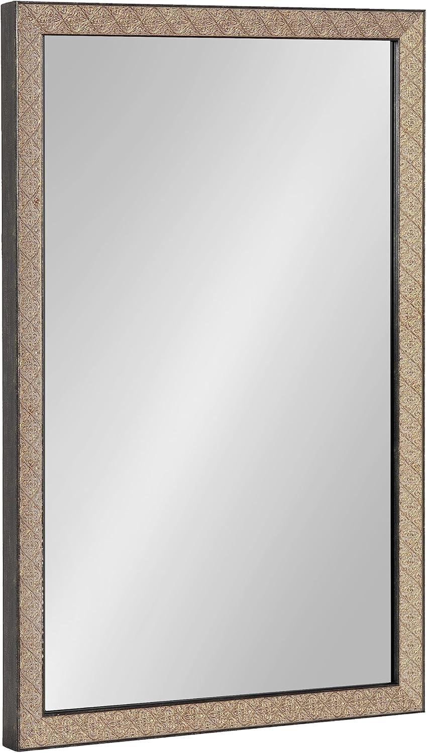 Soniva Rectangle Wall Mirror Gold - Kate & Laurel All Things Decor