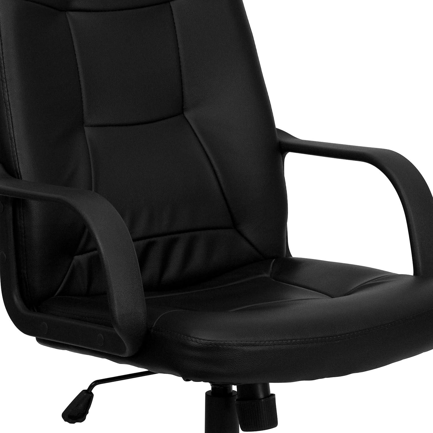 Flash Furniture Holly High Back Black Glove Vinyl Executive Swivel Office Chair with Arms