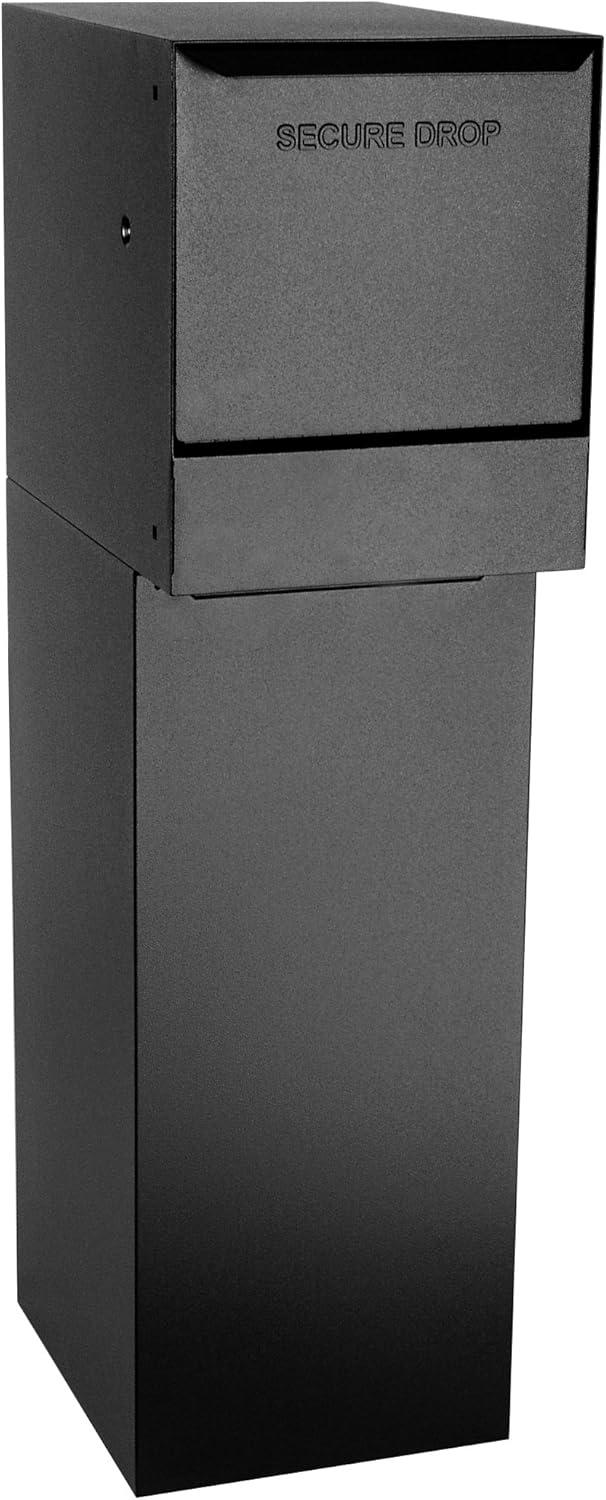 Black Steel Lockable Wall Mount Package Drop Box