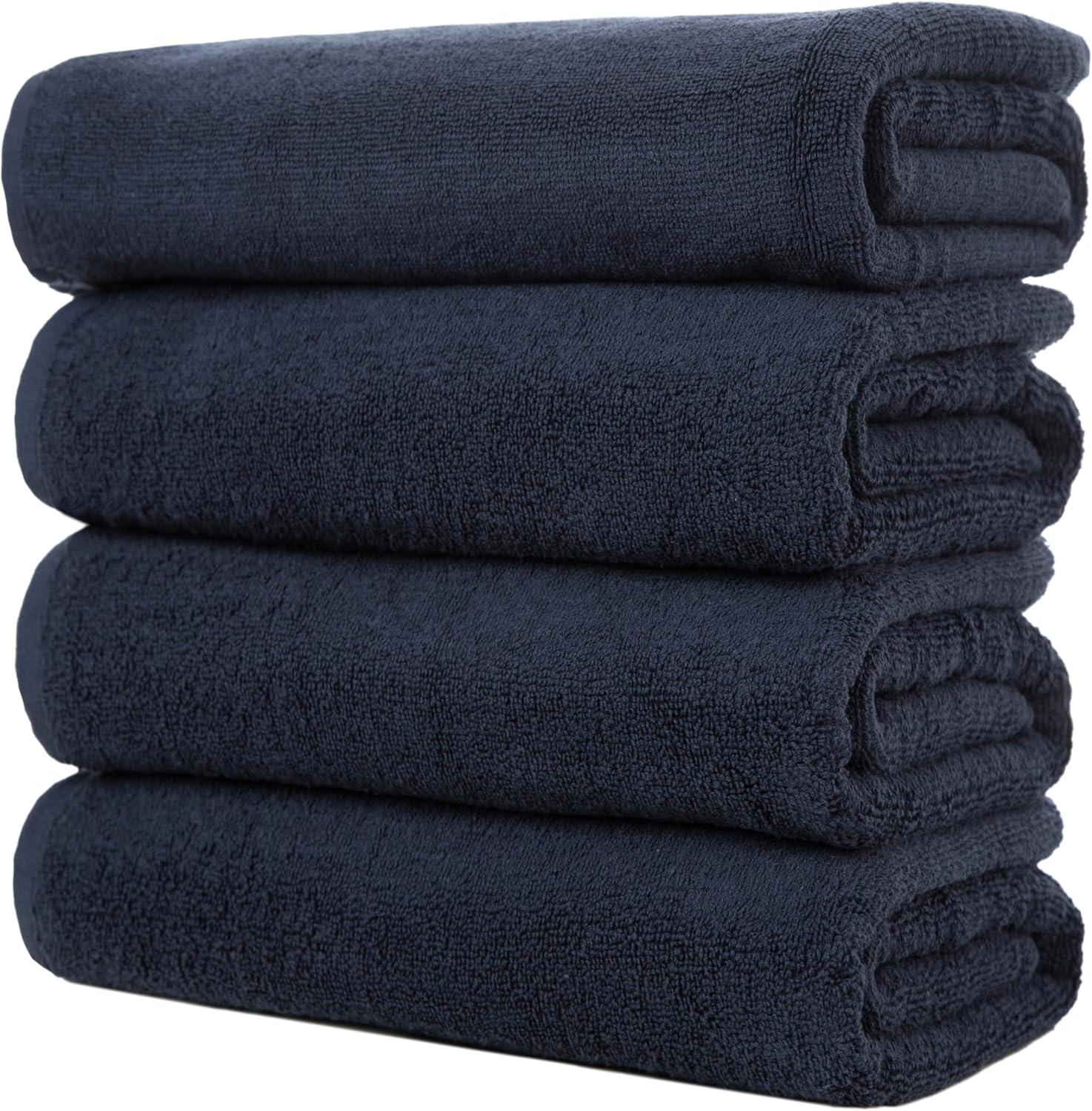 Hand Towels - 6-Pack, Softest 100% Cotton by California Design Den - Navy Blue, Six-Pcs Hand Towels