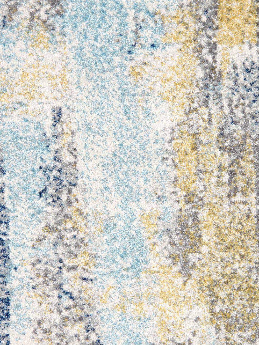 Handmade Blue and Gray Synthetic 10' x 14' Rectangular Area Rug