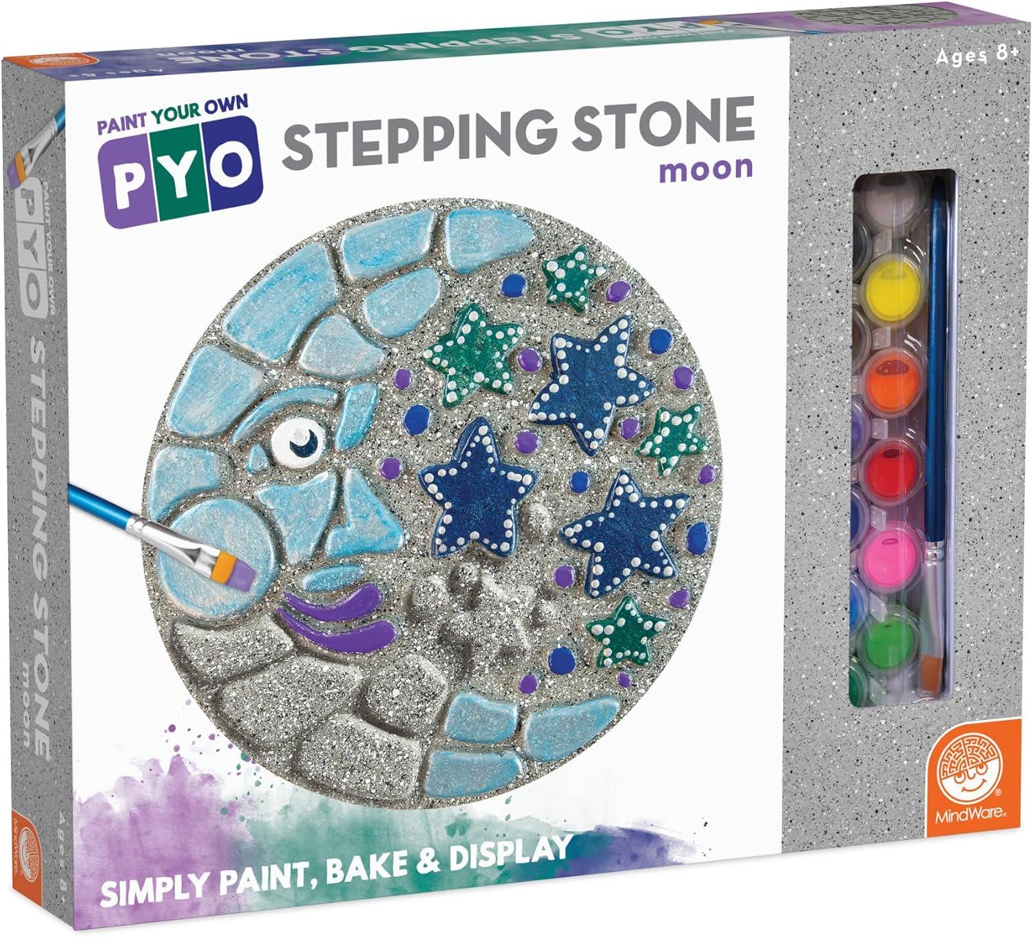 MindWare Paint Your Own Stepping Stone: Moon And Stars - Creative Activities -14 Pieces